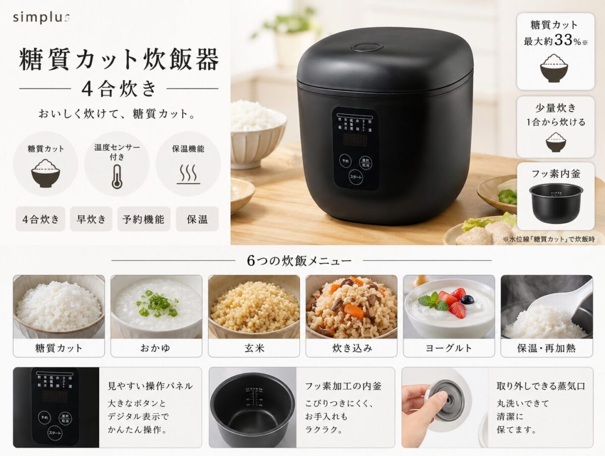 糖質管理炊飯器