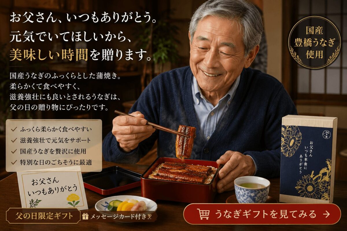 80代父の日ギフトにおすすめのうなぎギフト